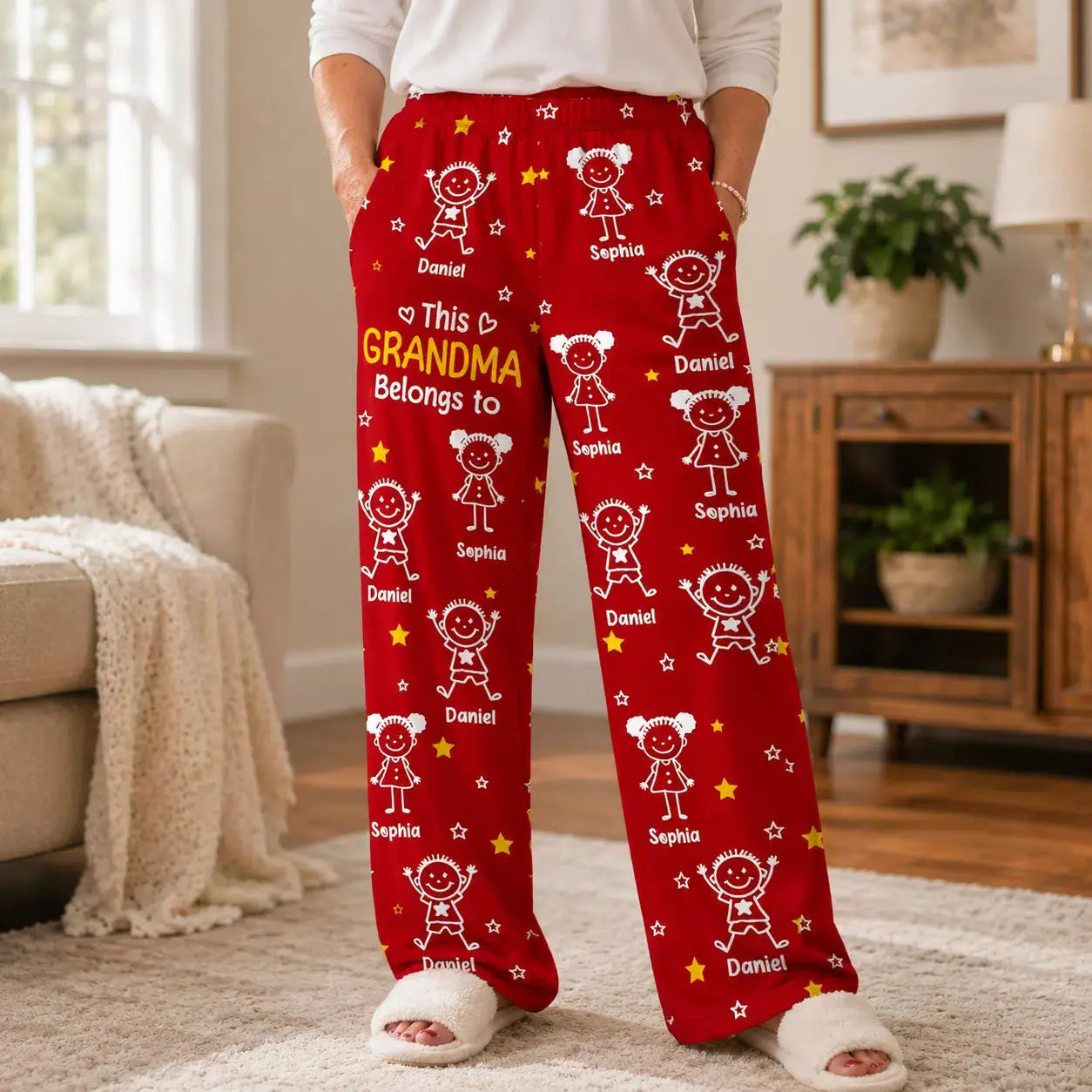 This Grandma Belongs to - Personalized Pajama Pants, Gift for Grandma, Mom Duconspace