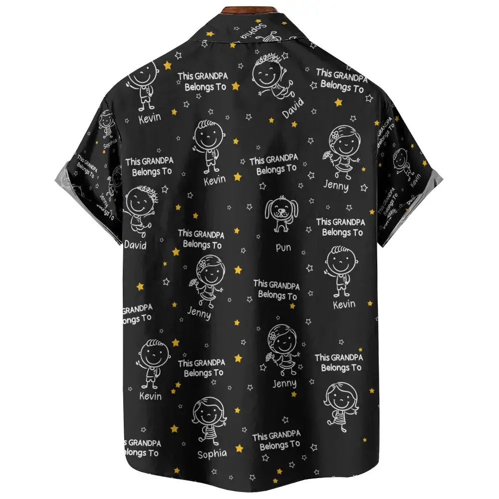 This Grandpa Belong to Hawaiian Shirt - Personalized Gift for Grandpa Duconspace