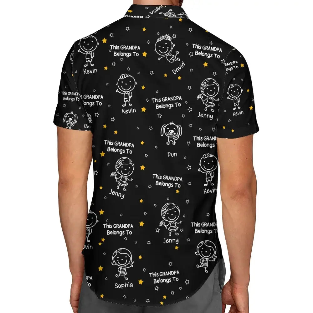 This Grandpa Belong to Hawaiian Shirt - Personalized Gift for Grandpa Duconspace