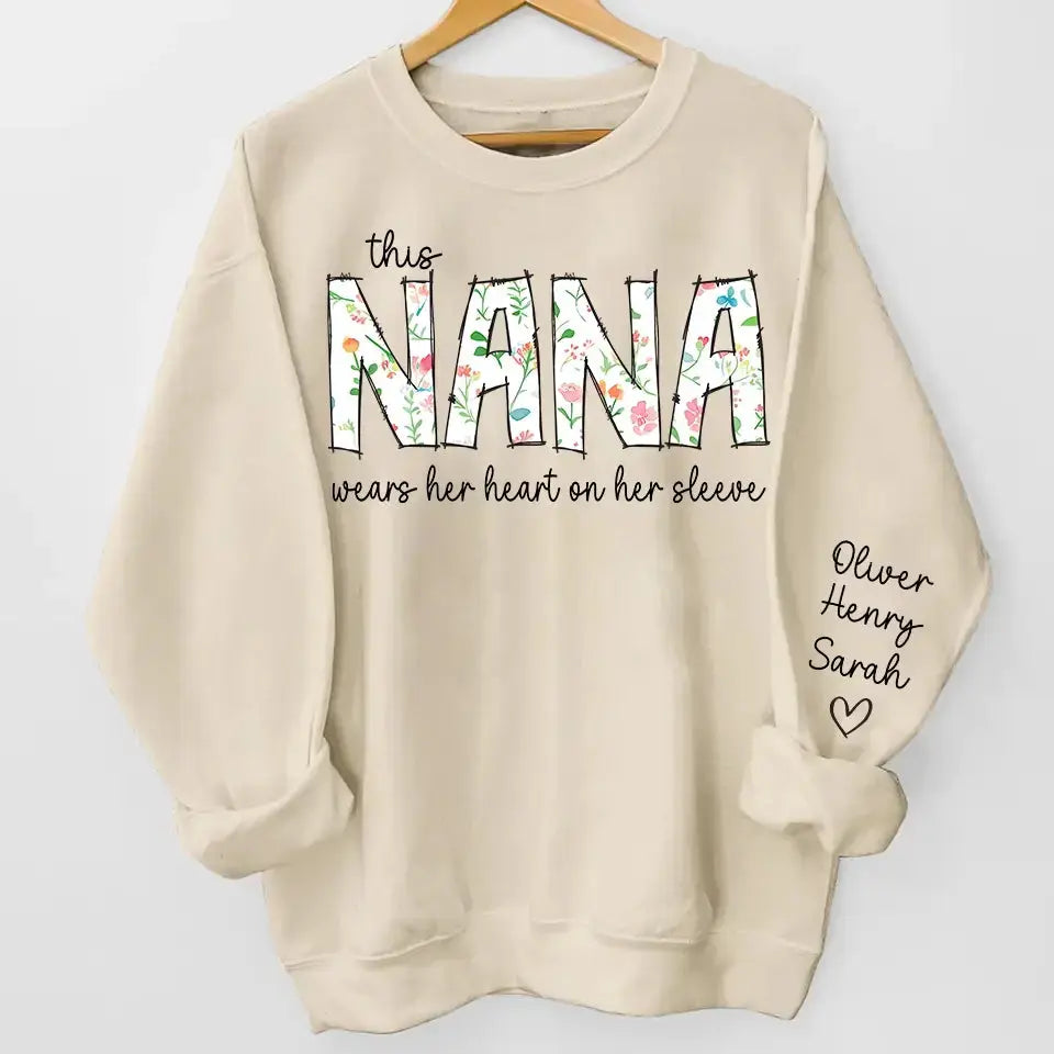 Retro Boho Floral Grandma Hoodie – Mother’s Day Gift