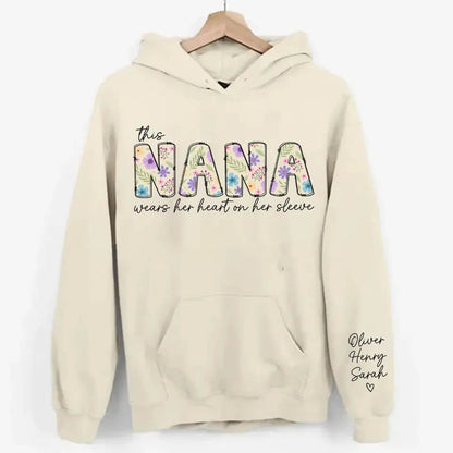 Grandma’s Love Blooms in Every Stitch - Retro Boho Floral Sweatshirt & Hoodie, Personalized Mother’s Day Gift for Nana