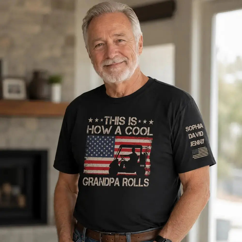 This is How a Cool Grandpa Rolls Vintage Shirt - Personalized Gift for Dad, Grandpa Duconspace
