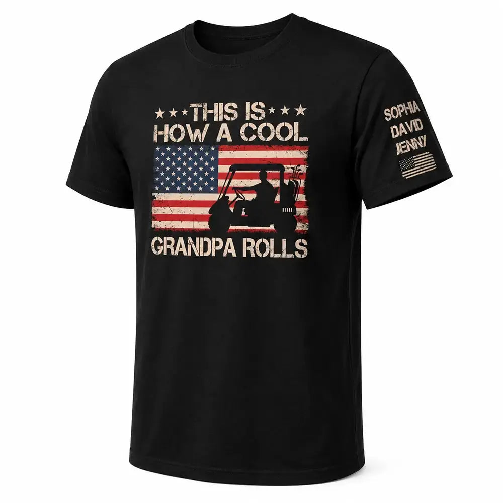This is How a Cool Grandpa Rolls Vintage Shirt - Personalized Gift for Dad, Grandpa Duconspace