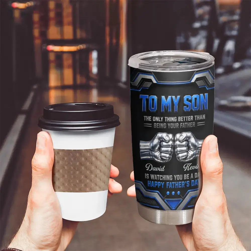 To My Son Tumbler - Personalized Gift for Father's Day Duconspace