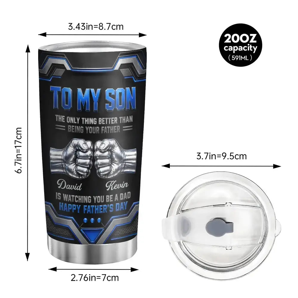 To My Son Tumbler - Personalized Gift for Father's Day Duconspace