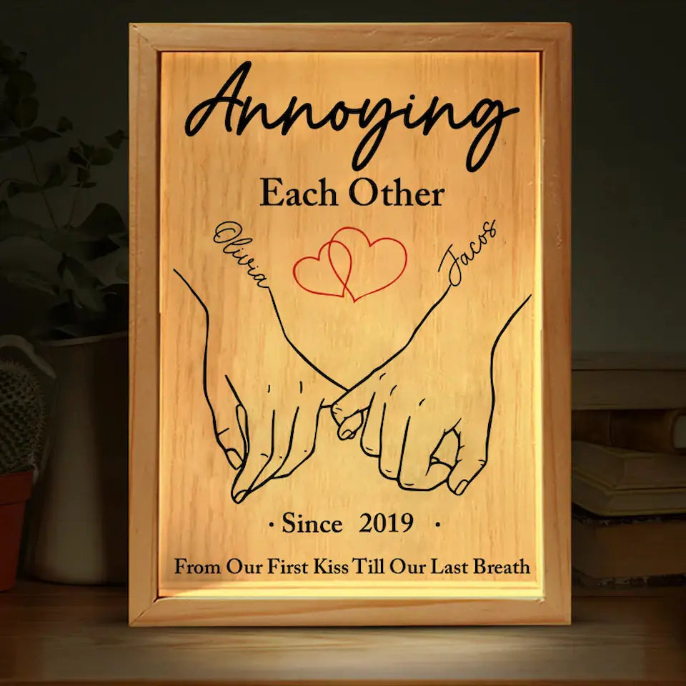 Together Forever From First Kiss to Last Breath - Custom Couple Frame Light Box