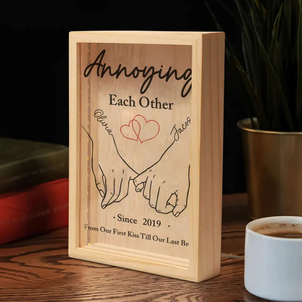Together Forever From First Kiss to Last Breath - Custom Couple Frame Light Box