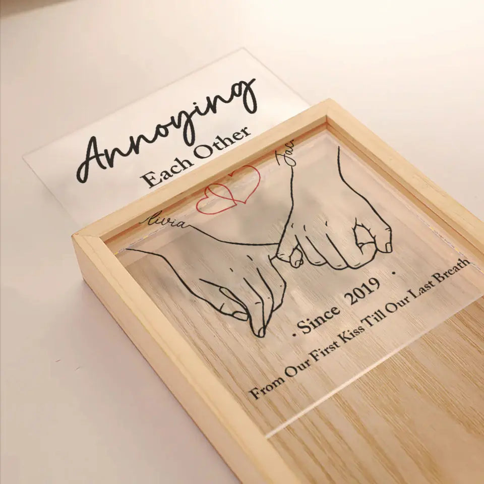 Together Forever From First Kiss to Last Breath - Custom Couple Frame Light Box