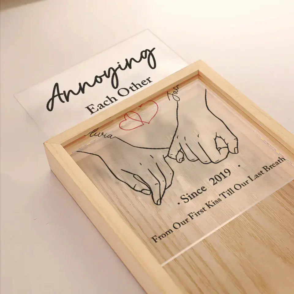 Together Forever From First Kiss to Last Breath - Custom Couple Frame Light Box Ducon Space