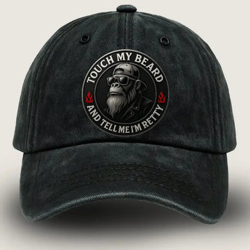 Touch My Beard and Tell Me I'm Pretty Monkey Funny Dad Hat Duconspace