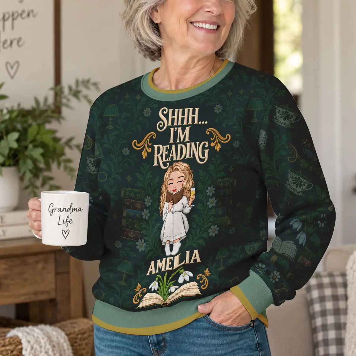 Ugly Sweater Books Before People Book Lover Custom Gift Duconspace