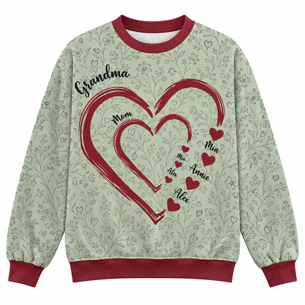 Ugly Sweater Grandma's Sweethearts Personalized Gift Duconspace