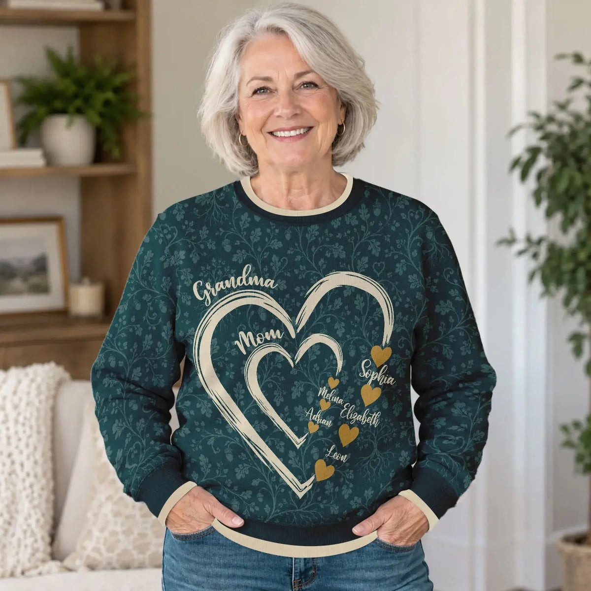 Ugly Sweater Grandma's Sweethearts Personalized Gift Duconspace
