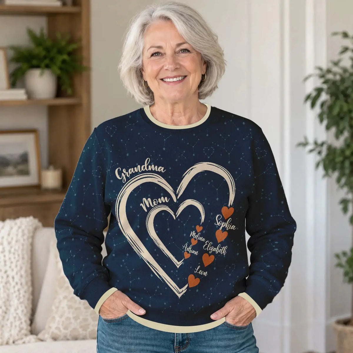 Ugly Sweater Grandma's Sweethearts Personalized Gift Duconspace