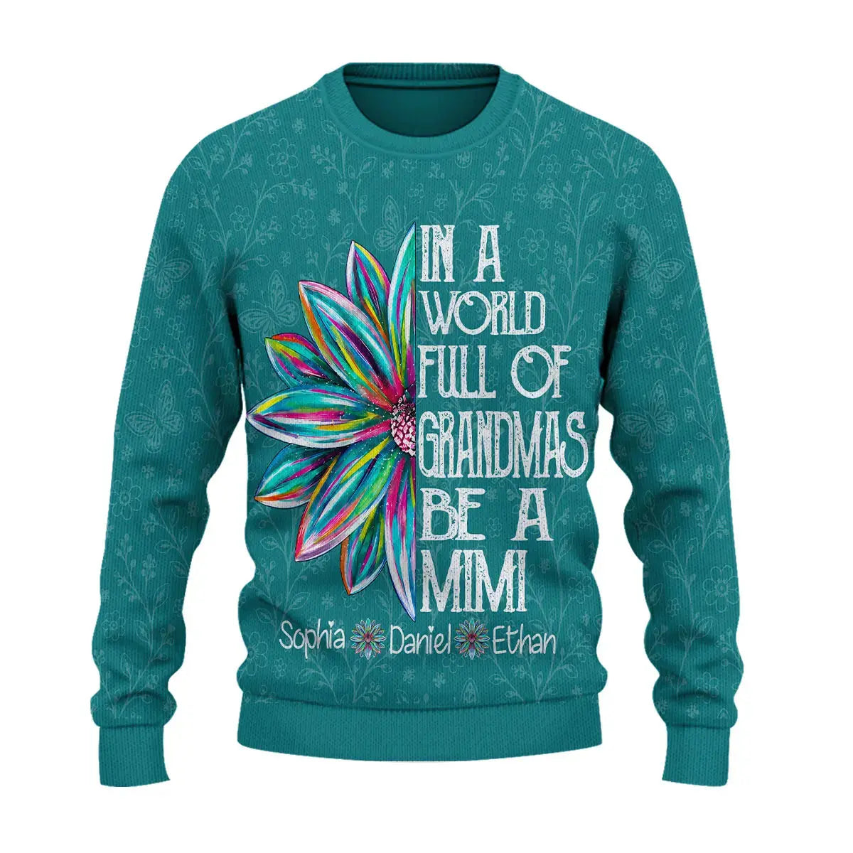 Ugly Sweater In A World Full Of Grandmas Be A Mimi Gift Duconspace