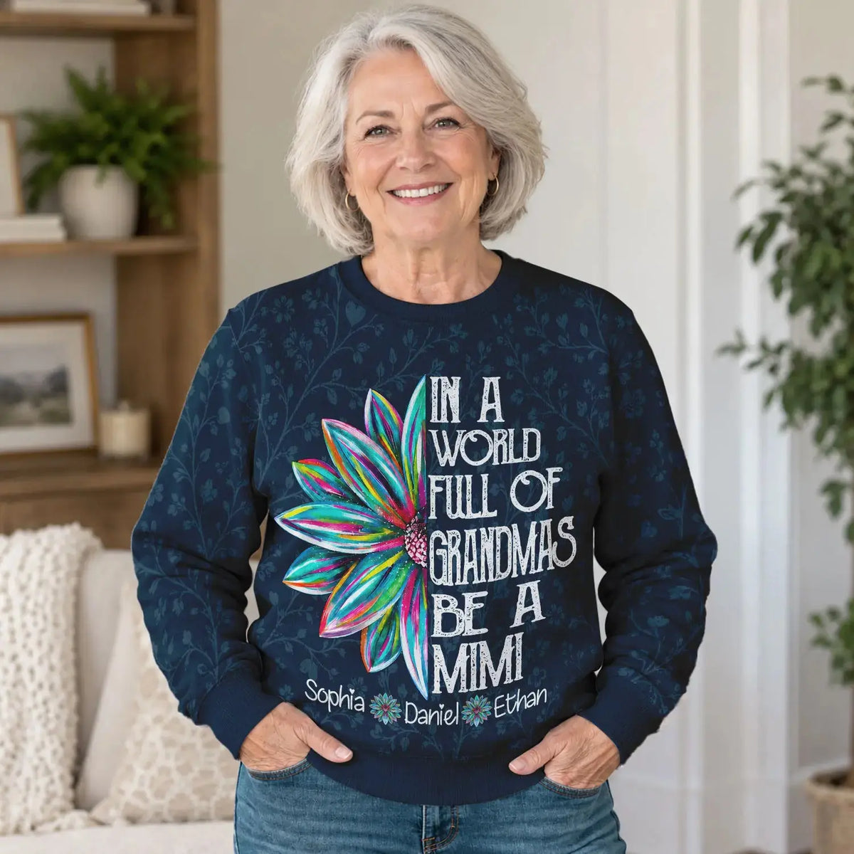Ugly Sweater In A World Full Of Grandmas Be A Mimi Gift Duconspace