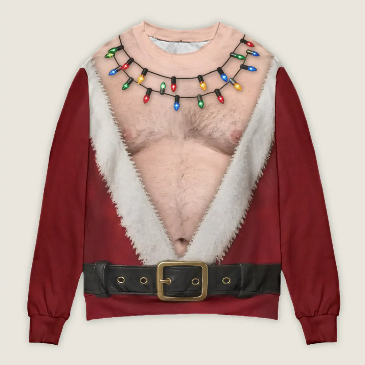 Ugly Sweater Santa Abs On Full Display Funny Gifts Duconspace