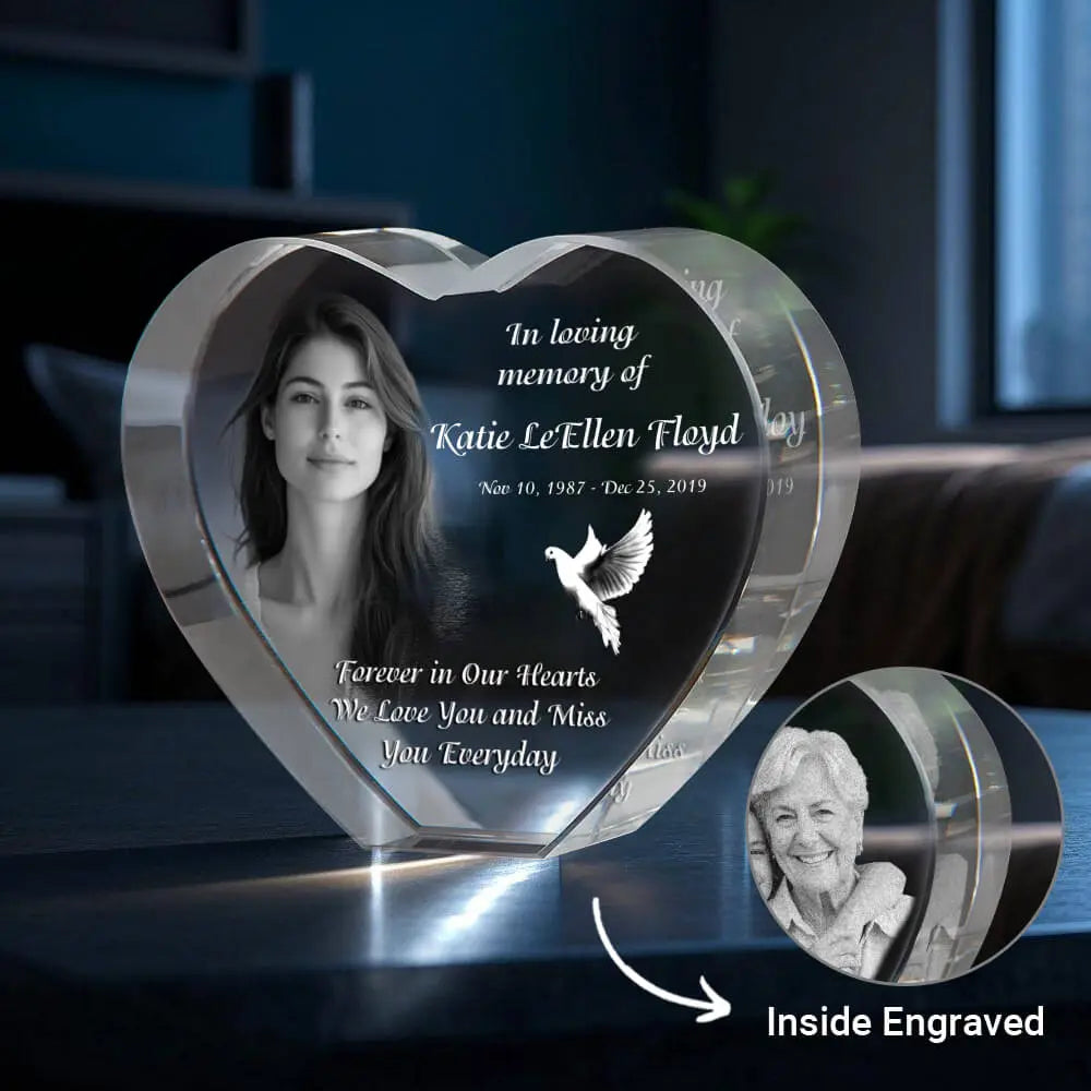 Unique Personalized Memorial 3D Engraved Crystal | 3D Etching Duconspace