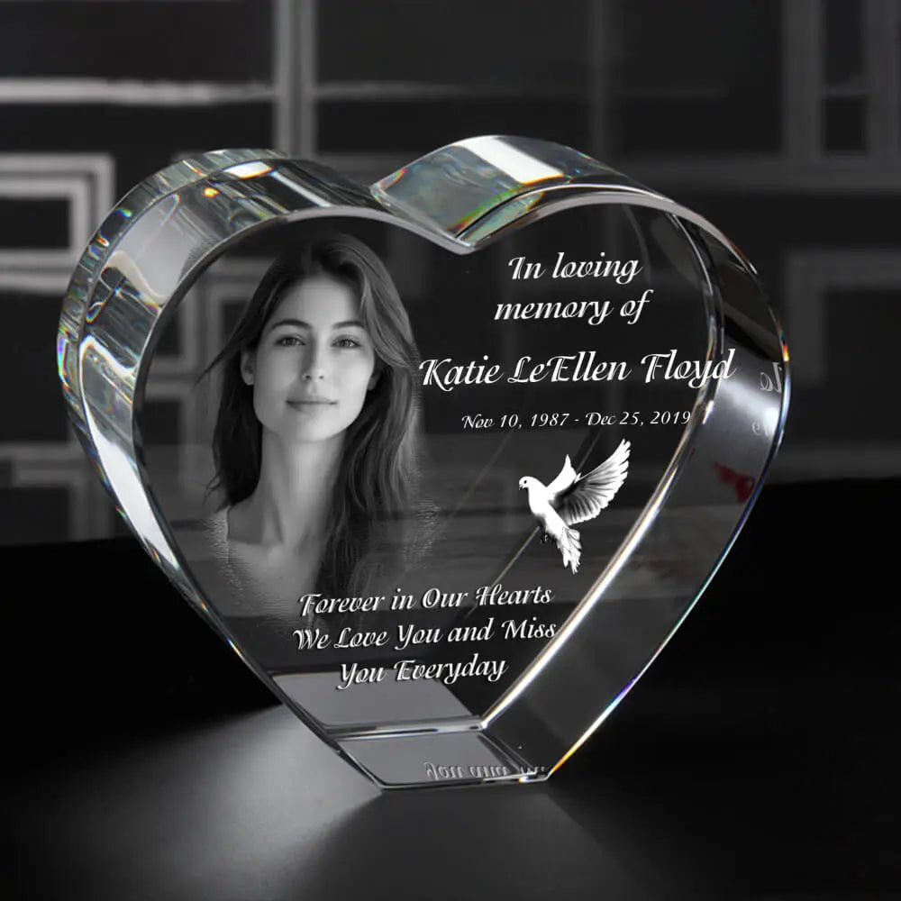 Unique Personalized Memorial 3D Engraved Crystal | 3D Etching Duconspace