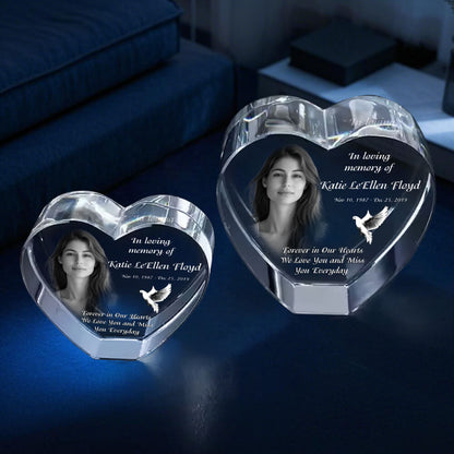 Unique Personalized Memorial 3D Engraved Crystal | 3D Etching