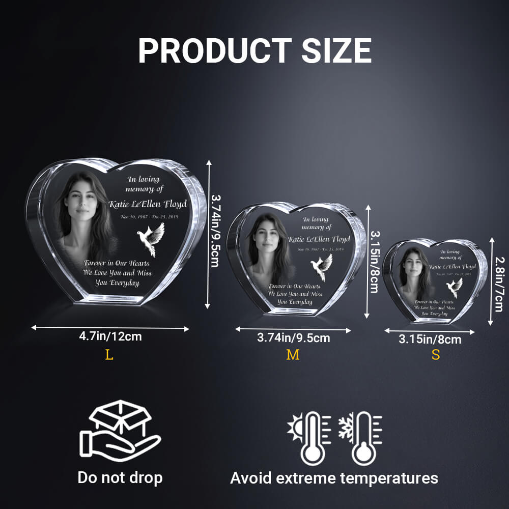 Unique Personalized Memorial 3D Engraved Crystal | 3D Etching
