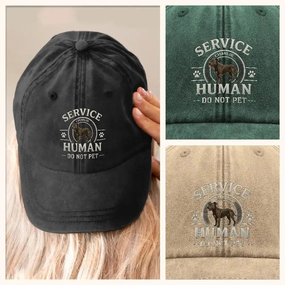 [Custom Photo] Service Dog Cap - Do Not Pet Name Hat Duconspace