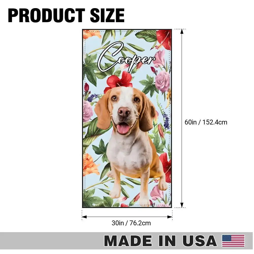 Upload Dog Photo Custom Pet Beach Towel