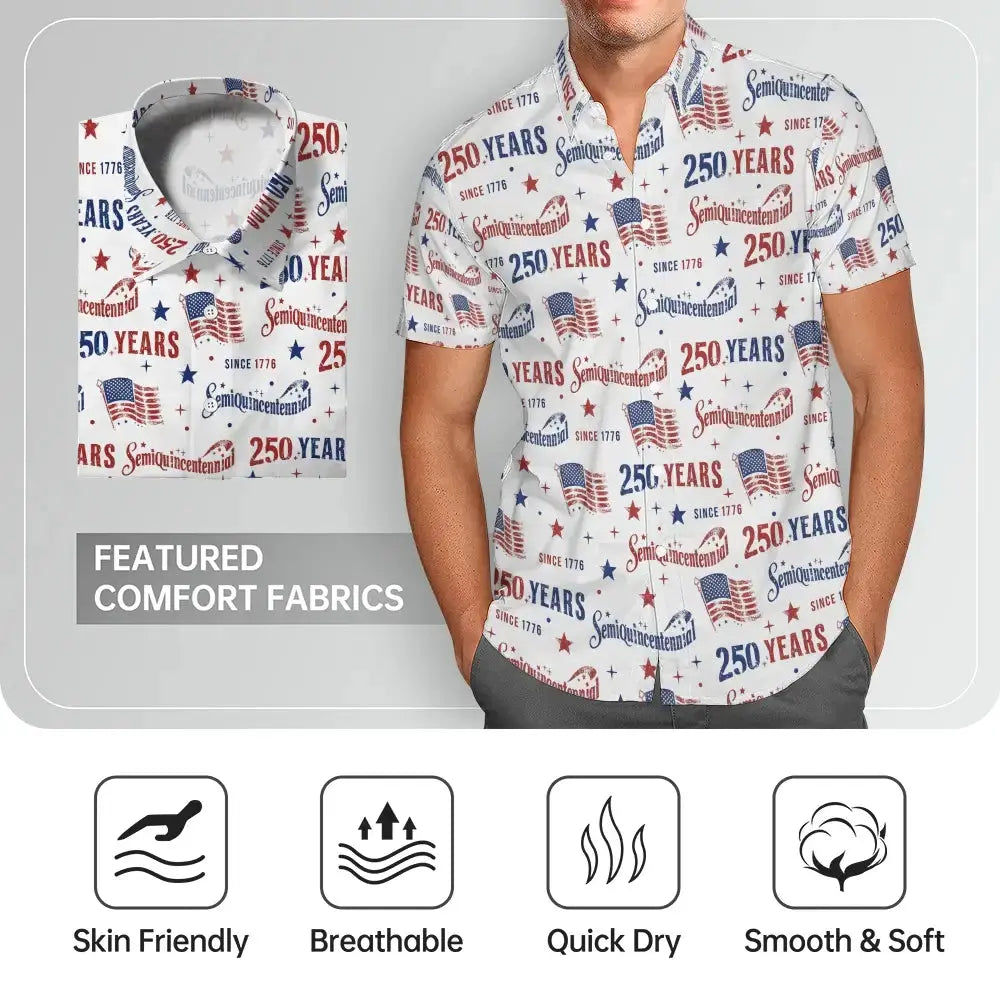 Usa Anniversary Hawaiian Shirt - Gift for 250th Celebration of the Declaration of Independence Duconspace