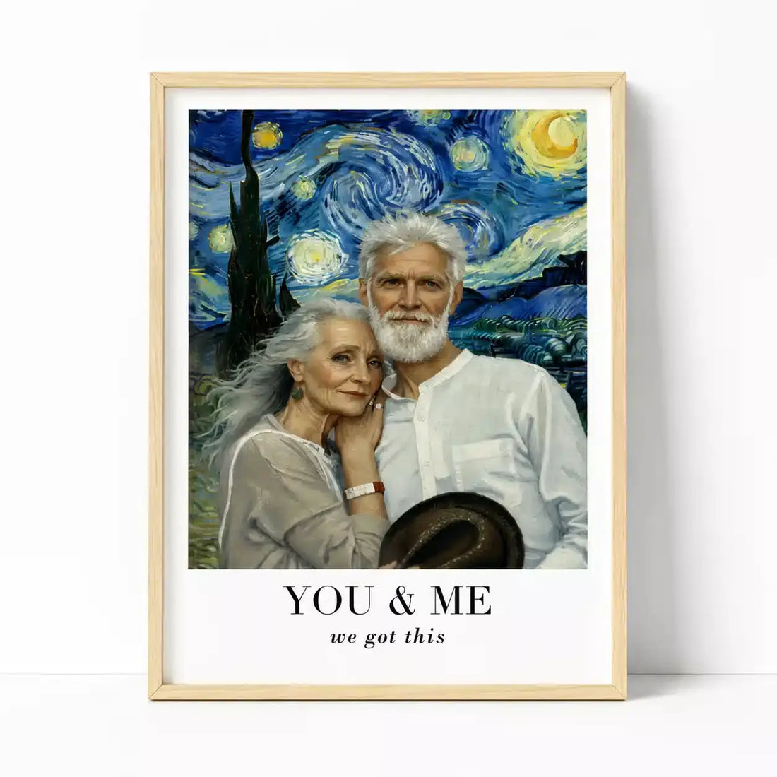 Van Gogh Couple Poster, Personalized Wall Art Gift Duconspace