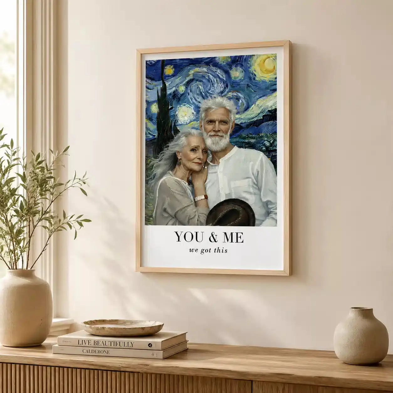 Van Gogh Couple Poster, Personalized Wall Art Gift Duconspace