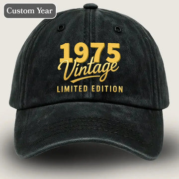 Vintage Limited Edition 1975 Cap – 50th Birthday Gift for Husband Duconspace