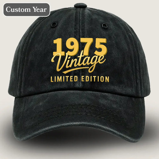 Vintage Limited Edition 1975 Cap – 50th Birthday Gift for Husband