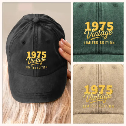 Vintage Limited Edition 1975 Cap – 50th Birthday Gift for Husband