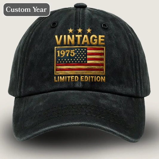 Vintage Limited Edition Washed Denim Cap – Husband’s 50th Birthday