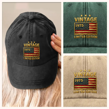 Vintage Limited Edition Washed Denim Cap – Husband’s 50th Birthday
