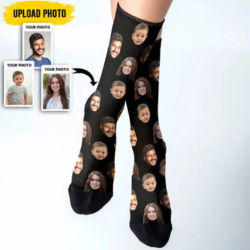 Wear Their Smiles Everywhere - Custom Face Photo Socks, Personalized Funny Gift for Family, Father’s & Mother’s Day Ducon Space