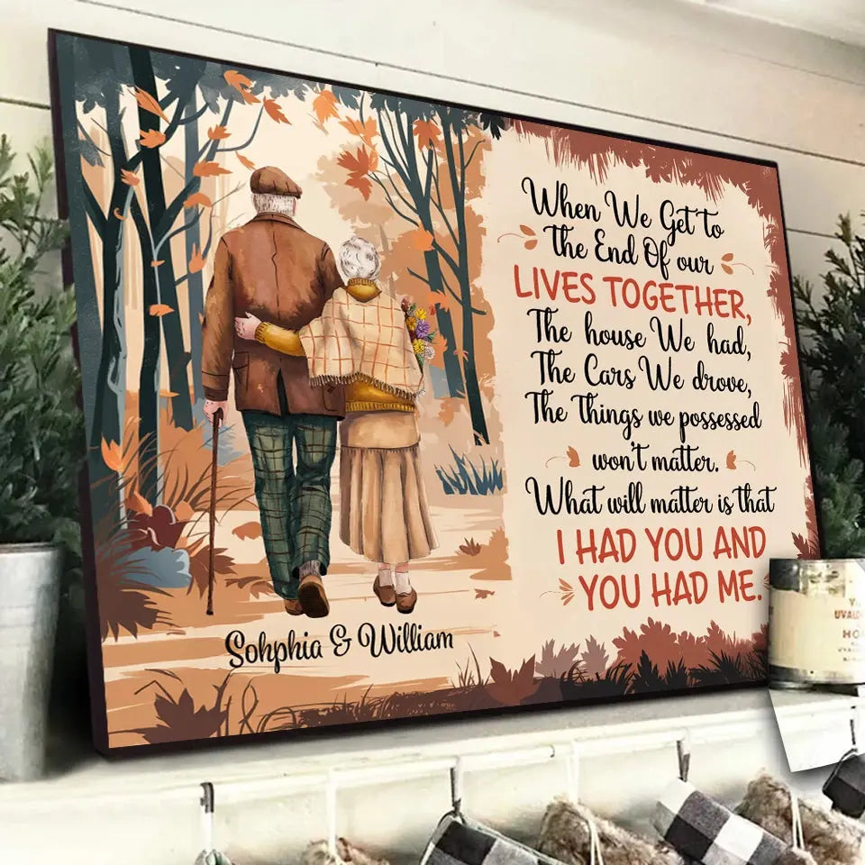 Anniversary wall art with romantic quote