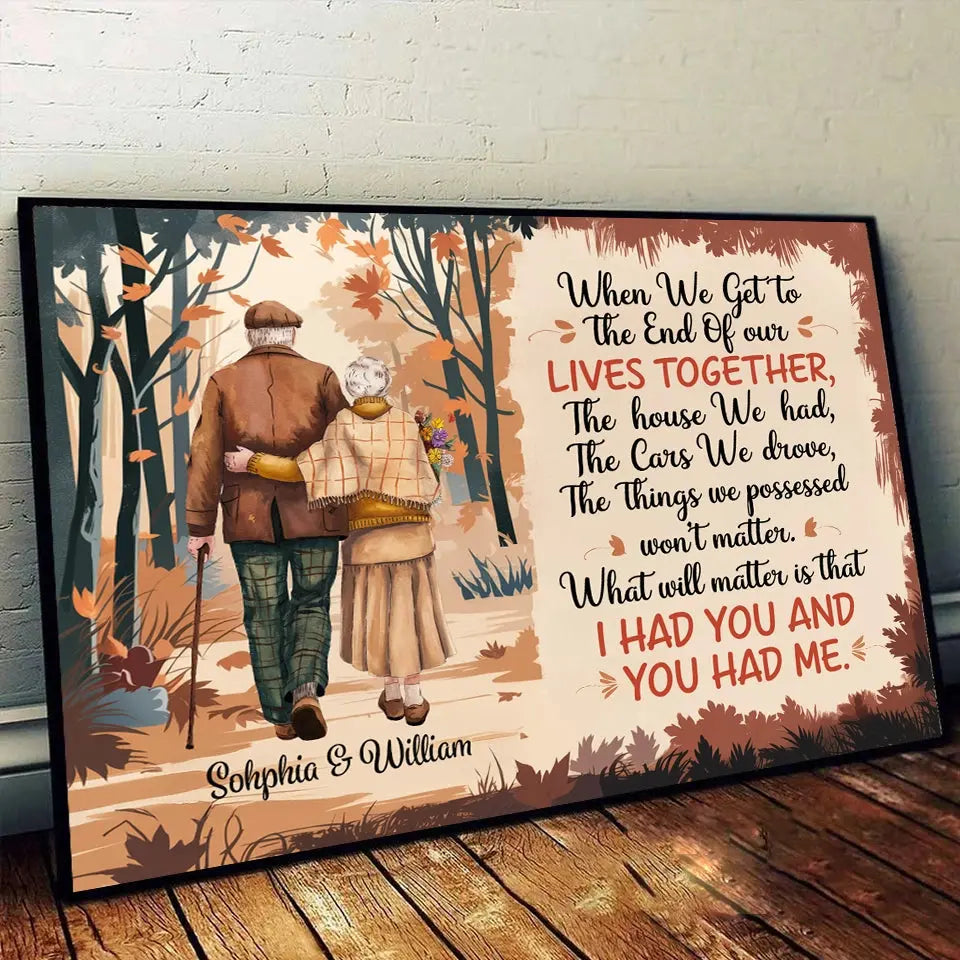 Custom family wall print with vintage couple design