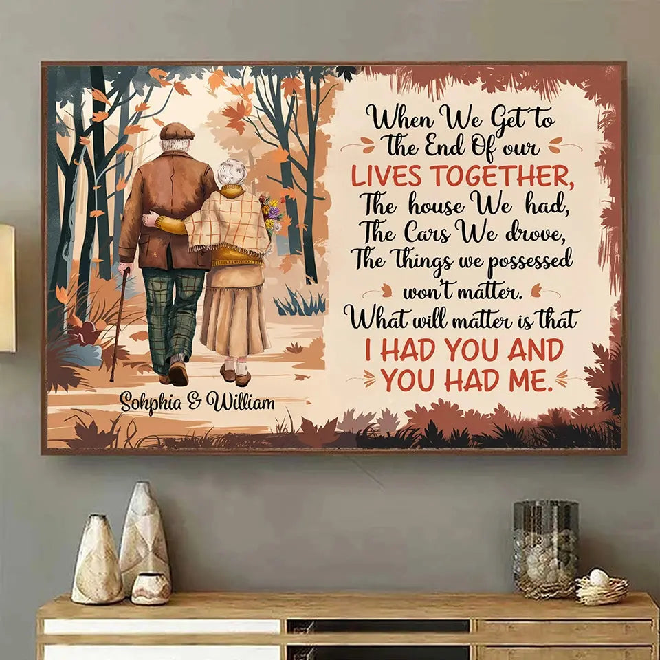 Wedding gift poster for parents or grandparents
