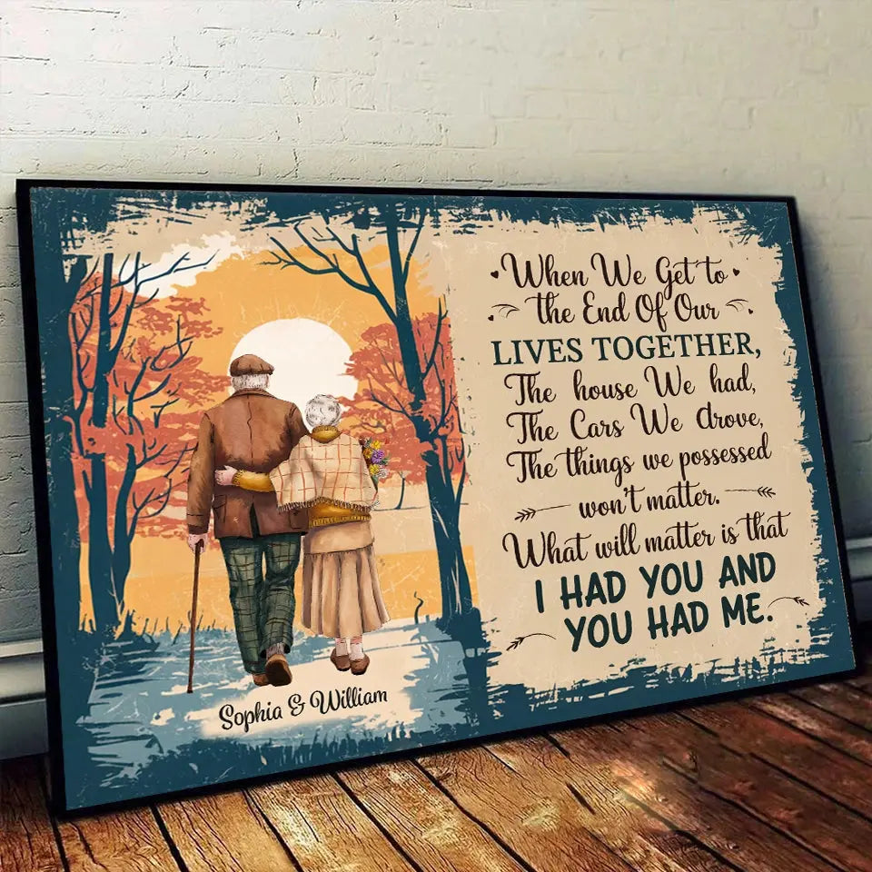 Vintage-style family poster gift for parents