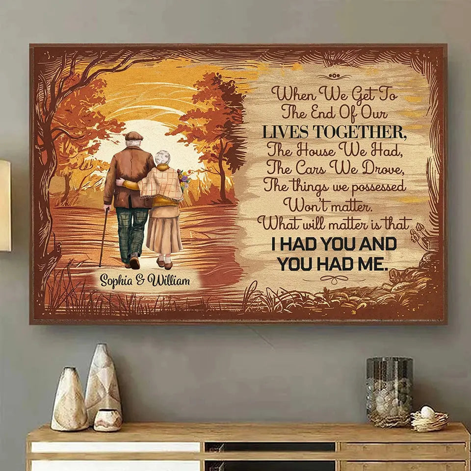 Vintage couple illustration poster