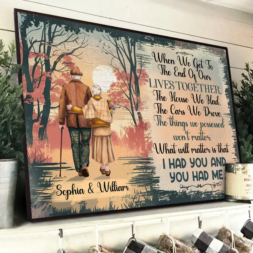 Custom names poster for parents or grandparents