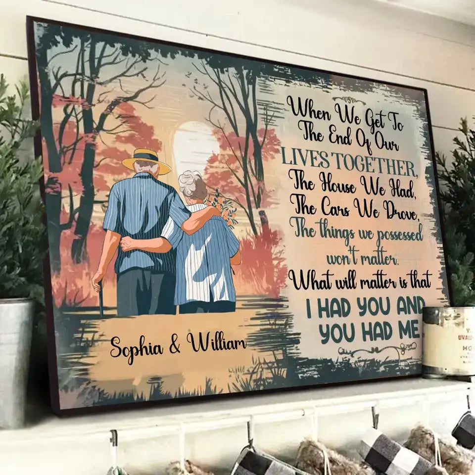 Romantic anniversary poster for grandparents