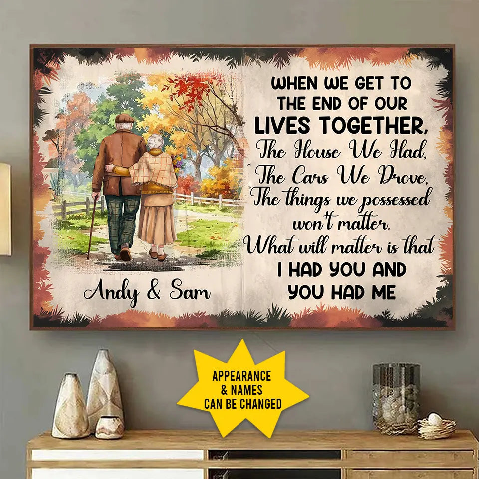 Custom couple print with autumn background