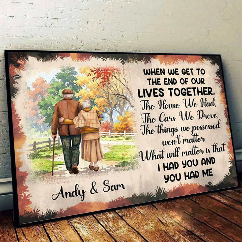 Personalized dreamy couple poster with names