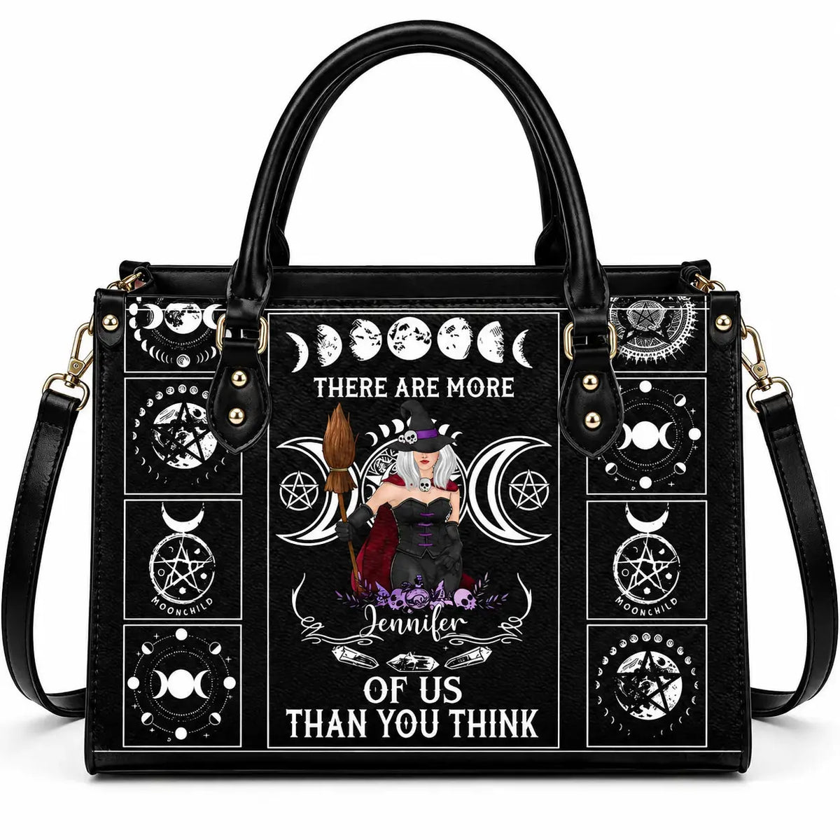 Witch More Of Us Halloween Leather Handbag Duconspace