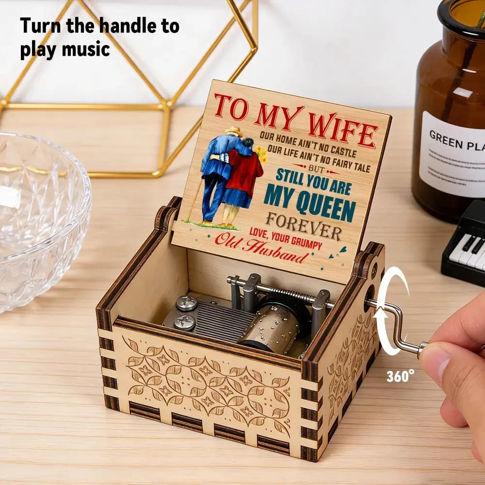 You Are My Queen Forever Music Box - Gift for Couple Duconspace
