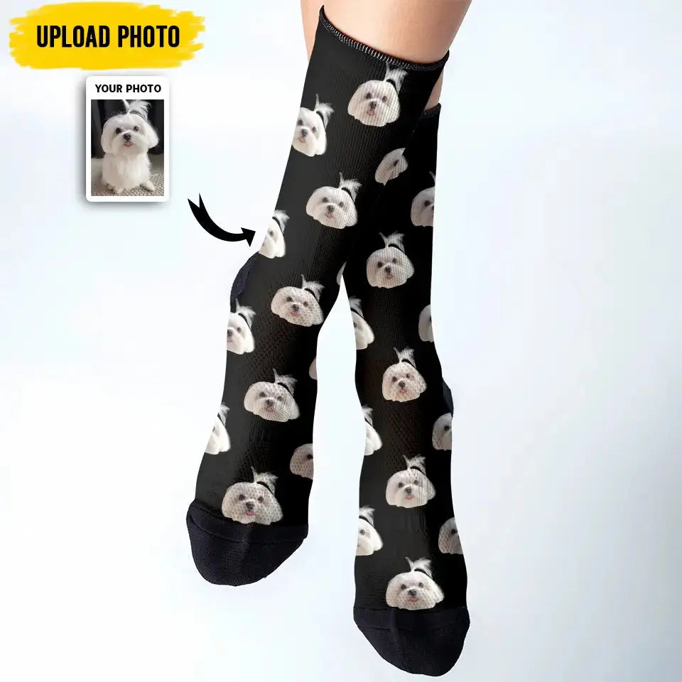 Personalized Cat Face Socks
