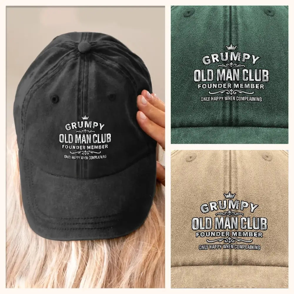 #1 65th Birthday Gift Cap – Washed Demi Cap for Men