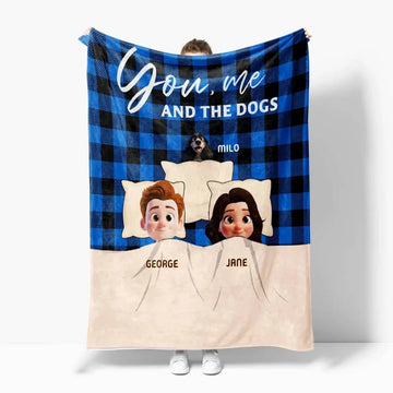 Custom Blanket for Dog Lovers – You and Me and Dogs Personalized Blanket Duconspace